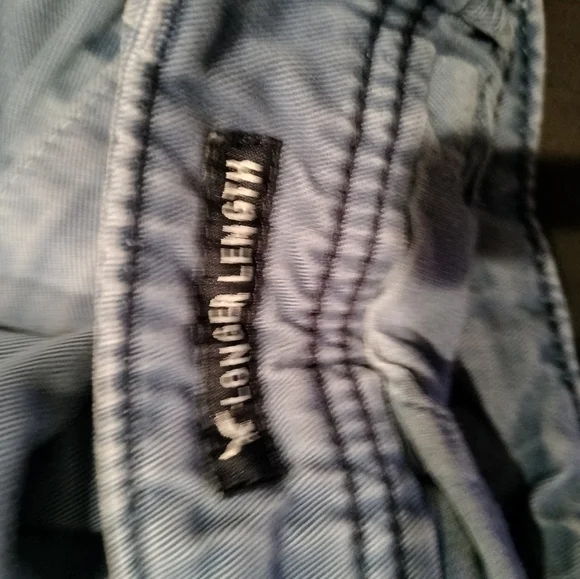 american eagle longer length flat front blue cotton shorts size 30 Inseam 11" - Picture 5 of 7